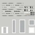 Assorted Parts Kit With Long Strips Circular Components Grid Panels For Assembly