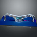 EUPHORIA LIVE Stage 3D Model Design With Silver Structure And Blue Base