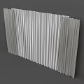 Soft White Pleated Curtains With Vertical Folds Against Grey Background