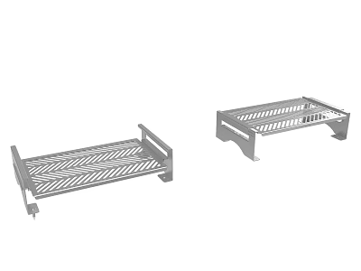 Sturdy Metal Equipment Racks With Hollow Design And Support Legs for Device Placement 3d model