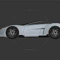 Silver Sports Car With Futuristic Sleek Body Aerodynamic Shape And Black Alloy Wheels