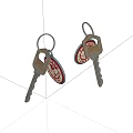 Unique Key Shaped Earrings Fashion Jewelry With Decorative Design Details