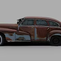 Vintage Car with Rusted Blue And Brown Exterior And Classic Design