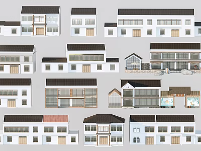 Traditional Chinese Style Buildings With Multiple Roof Designs And Architectural Features 3d model