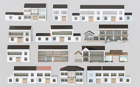 New Chinese Style Folk House Rural Folk House Homestay Building Rural Building Rural Self-built House 3d model