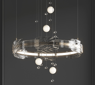 Light Luxury Chandelier 3d model