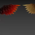 Game Movie Character Design Featuring Red Black And Brown Wings With Contrasting Bodies
