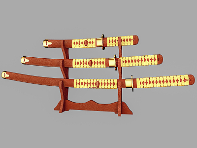 Japanese Knife Furnishings 3d model