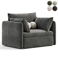 Modern Single Sofa Fabric Single Sofa Casual Sofa 3d model