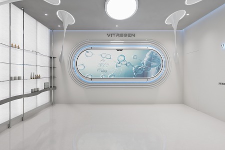 Showroom medicine skin care products Ruisheng foyer store 3d model