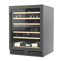 Chivenver Wine Cooler With Glass Door Digital Control And Wooden Bottle Shelves