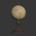 Vintage Globe Decorative Furniture With Classic Design And Sturdy Base For Home Decor