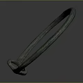 Artistic Ancient Green Metal Circular Ring Sculpture With Rustic Surface Texture