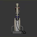 Gas Station Fuel Dispenser With Digital Display Number 10 And Fuel Nozzle