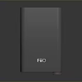 FiiO Blue Portable Audio Device With Yellow Circular Ports And Control Knob