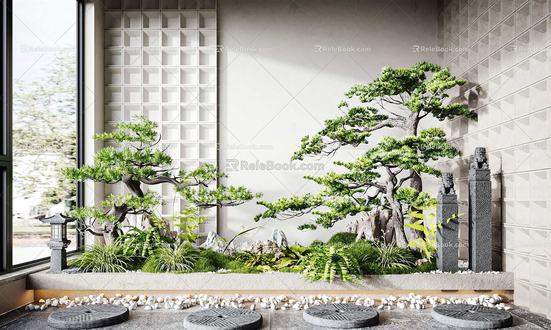 New Chinese Landscape Sketch Interior Landscape Sketch 3d model