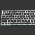 Sleek Modern Computer Keyboard With White Keys And Black Frame Design