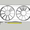 High Performance White Graphics Card With Dual Cooling Fans For Computer Systems