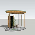 Modern Gallery Shelf Dome Gallery Shelf 3d model