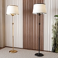 American floor lamp combination 3d model