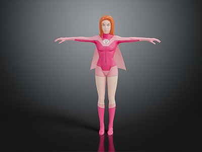 Modern Game Character Atomic Eve Invincible Shaxia Superwoman Heroine 3d model