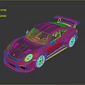 Sleek Red Sports Car With Black Roof Rear Spoiler And Sporty Design