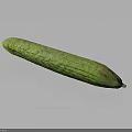 Fresh Green Cucumber With Textured Skin On Black Background Showing Reflection