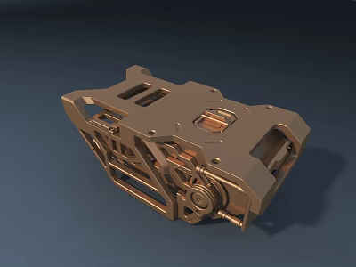 Detailed Car Chassis Metal Frame With Mechanical Parts And Structural Design 3d model