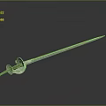 Sharp Metallic Sword With Shiny Blade And Decorative Hilt On Dark Background