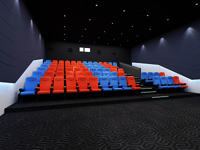 Modern Cinema Hall 3d model