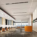 Modern Bank Interior Design With Service Counter Waiting Seats And Spacious Area