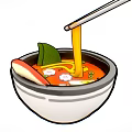 Delicious Ramen Bowl With Soft Boiled Eggs Sliced Meat Vegetables And Chopsticks Holding Noodles