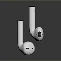 White Wireless Earbuds With Sleek Design Microphone Holes And Charging Port