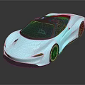 Light Blue Modern Sports Car With Sleek Design Black Wheels And Glossy Finish