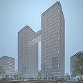 modern office building 3d model