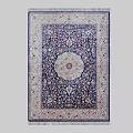 Traditional Square Carpet With Intricate Pattern And Central Circular Design 3d model