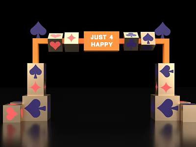 Modern Mei Chen Door Head Playing Cards 3d model