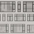 modern window casement window floor to ceiling window balcony window 3d model