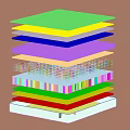 Mattress Layered Construction With Foam Support Mesh And Comfort Layers