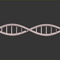 Modern DNA Helix Science 3d model