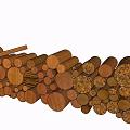 Modern Agricultural Equipment For Efficient Wood Log Processing And Handling