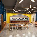Modern Classroom Manual Classroom Cultural Creation Classroom Handicraft Workshop Manual Creation 3d model