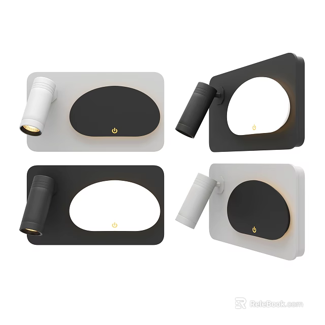 Modern Black and White Downlights Spotlights with Sleek Design for Indoor Lighting Fixtures 3d model 