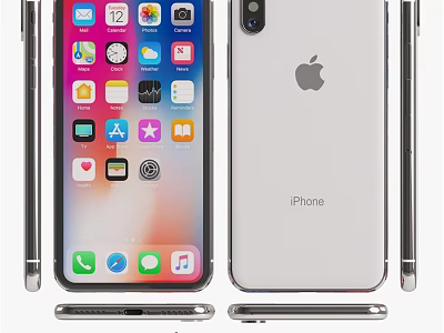Apple iPhone Smartphone With Colorful App Screen Display And Sleek Back Design 3d model