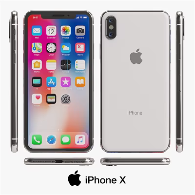 Apple iPhone Smartphone With Colorful App Screen Display And Sleek Back Design 3d model