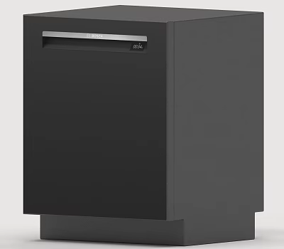 Black Built In Dishwasher Modern Kitchen Appliance With Sleek Design 3d model