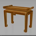 Traditional Wooden Console Table With Carved Legs And Decorative Surface Design