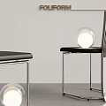 Stylish Modern Dining Chairs With Black Leather Seats And Chrome Frames