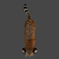 Plush Tiger Stuffed Animal Toy With Orange Black Stripes And Soft Material