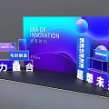 Innovative Future Smart City Technology Themed Modern Display Photo Check In Spot 3d model